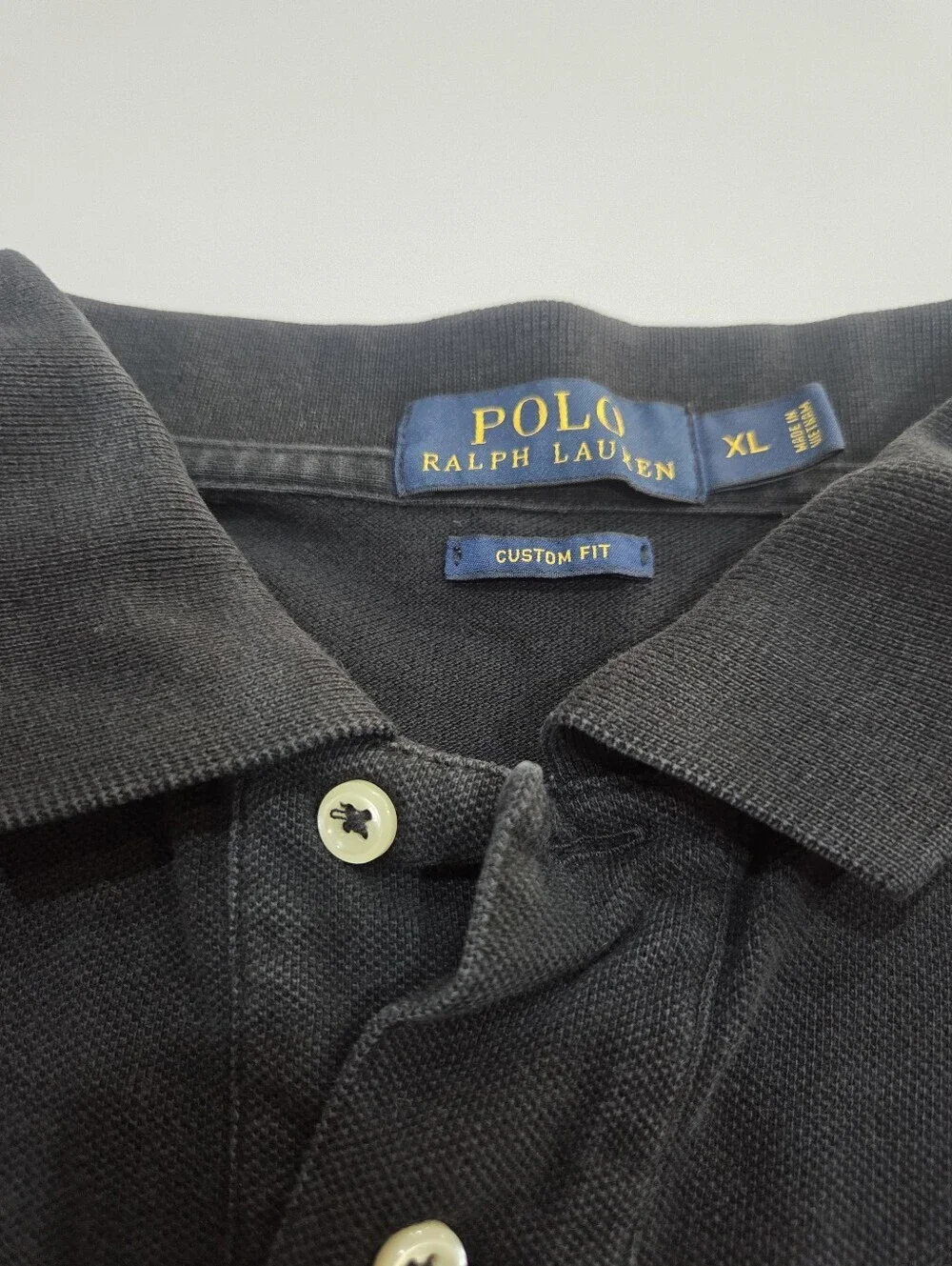 Polo by Ralph Lauren Black Polo with Yellow Pony Embroidery Sz.XL